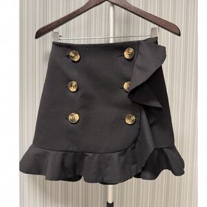 Stylish Black Skirt with Gold Accents